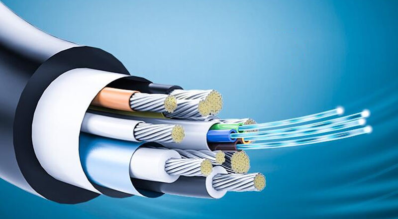 Inside structure of the fiber optic HDMI cable